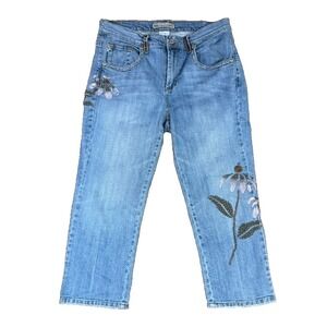 Z. Cavaricci Jeans Y2K Beaded Floral Size 14